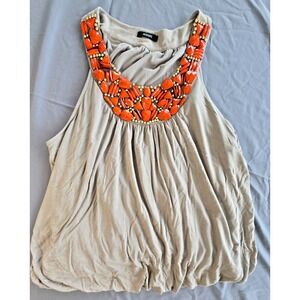 Y2K Embellished Studded Collar Tank Top Bohemian Festival Grunge Vintage